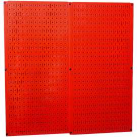 Wall Control Pegboard Pack- 2 Panels, Red Metal, 32" X 32" X 3/4"