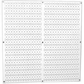 Wall Control Pegboard Pack- 2 Panels, White Metal, 32" X 32" X 3/4"