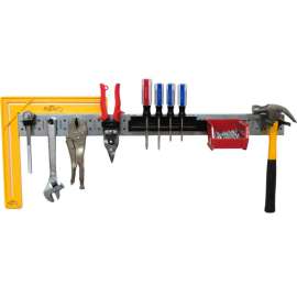 Wall Control Pegboard Strip Tool Organizer, Galvanized Black, 32" X 2-1/2" X 4"