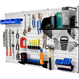 Wall Control Pegboard Standard Tool Storage Kit, White/Black, 48" X 32" X 9"