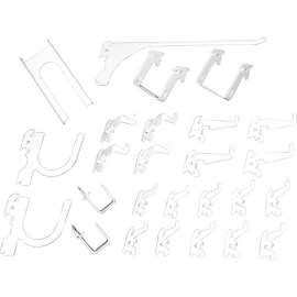 Wall Control Slotted Pegboard 26 pc Hook Kit, White