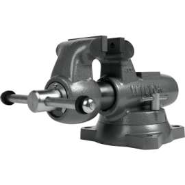 Wilton Machinist Jaw Round Channel Vise with Swivel Base, 4"