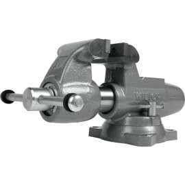 Wilton Machinist Jaw Round Channel Vise with Swivel Base, 5"