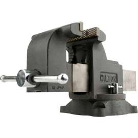 Wilton 63302 Model WS6 6" Jaw Width 6" Opening 3-1/2" Throat Depth Shop Vise W/Swivel Base