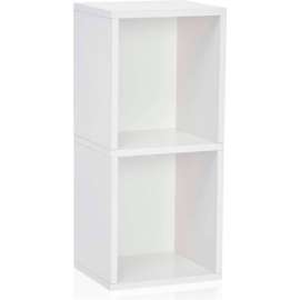 Way Basics Eco 2 Shelf Narrow Bookcase, White