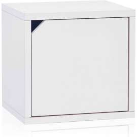 Way Basics Stackable Cube With Door, White
