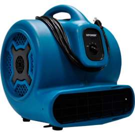 XPOWER Stackable Air Mover With 20'L Power Cord, Polypropylene, 3 Speed, 1 HP, 3600 CFM