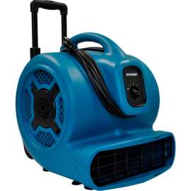 XPOWER Stackable Air Mover With Telescopic Handle & Wheels, 3 Speed, 1 HP, 3600 CFM
