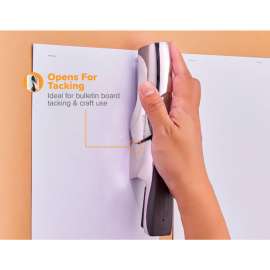 Bostitch Office Flat Clinch Stapler, 40 Sheets, Chrome