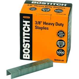 Bostitch Heavy Duty Staples, 3/8" (9mm), 5000/Pack
