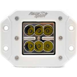 Marine Sport Lighting Flush Mountable 18W 6-LED High-Powered 3x3 LED Spot Light, White Shell