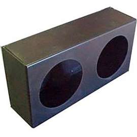 Race Sport 4" Double Round Powder Coated Steel Light Box w/ Knockouts