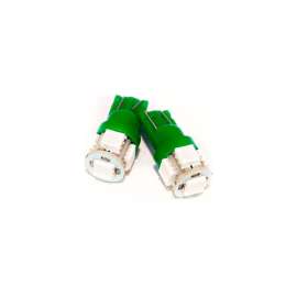 Race Sport T10 5050 LED 5 Chip Bulbs, Green, Pair, 12-24VDC