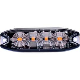 Race Sport White-Amber Strobe Pro Series 4-LED Ultra Thin Style Marker Strobes