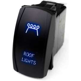 Race Sport LED Rocker Switch with Blue LED Radiance, Roof Lights