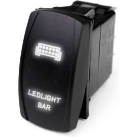 Race Sport LED Rocker Switch with White LED Radiance, LED Light Bar