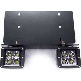 Race Sport US License Plate Bracket w/ 2 Street Series 3x3 LED Cubes, 2800 LUX