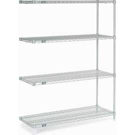 Nexel Shelving Wire Shelving Add-On Unit, 48"W x 18"D x 63"H