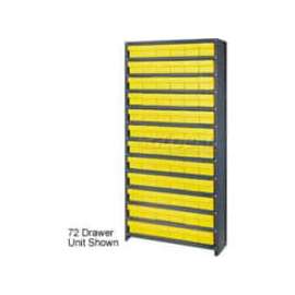 Quantum CL1275-701 Closed Shelving Euro Drawer Unit - 36x12x75 - 48 Euro Drawers Yellow
