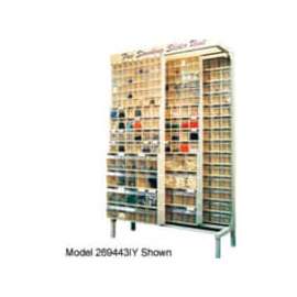 Quantum Gondola QS-304-28 Free Standing Slider System With 28 Bins Gray