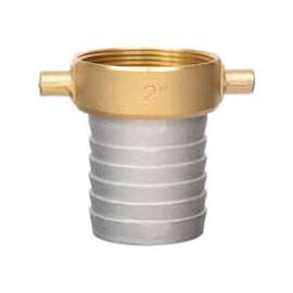 Apache 43076000 2" Aluminum Female Short Shank Coupling w/ Brass Nut