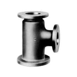 Anvil 4 In. X 4 In. X 2 In. Black Malleable Iron F&D Flanged Tee