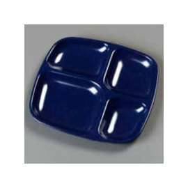 Carlisle 4398635 - 4-Compartment Server Tray 10-5/16", 9-19/32", 27/32", Cafe Blue