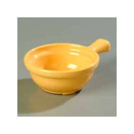 Carlisle 700622 - Handled Soup Bowl 8 Oz., 4-5/8", Honey Yellow