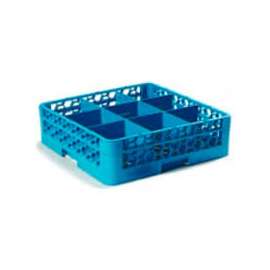 Carlisle RG9-114 - Opticlean; 9-Compartment Glass Rack W/ 1 Extender, Carlisle Blue