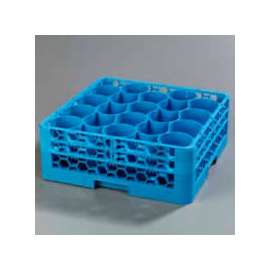 Carlisle RW20-114 - Opticlean Newave 20-Compartment Glass Rack W/ 2 Extenders, Carlisle Blue