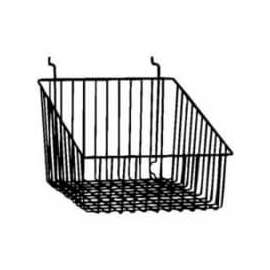 12"W X 12"D X 8"H Sloped Front Basket - Semi-Gloss White