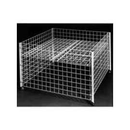 36" Square Grid Dump Bin - Semi-Gloss Black