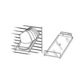 6-1/2"W x 12"D Injection Molded Styrene Slant Cap Shelf W/ Front Lip - Clear