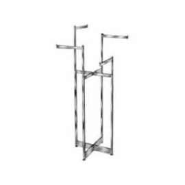 4-Way Folding Space Saver w/ Straight Blade Arms (K150) Garment Rack - Chrome