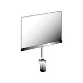 11"W X 7"H Acrylic Sign Holder W/ 1-1/2" Swedge Stem - Chrome Clear
