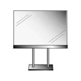 11"W X 7"H Acrylic Sign Holder W/ Base (4" Stems) - Chrome Clear