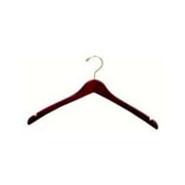 17" L Wishbone W/ Satin Chrome Hook, No Bar - Matte Teak