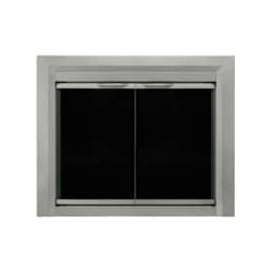 Pleasant Hearth Colby Fireplace Glass Door Sunlight Nickel CB-3300 37-1/2"L x 30"H