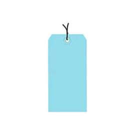 Global Industrial Shipping Tag Pre Strung, #3, 3-3/4"L x 1-7/8"W, Light Blue, 1000/Pack