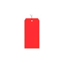 Global Industrial Shipping Tag Pre Wired#2, 3-1/4"L x 1-5/8"W, Red, 1000/Pack