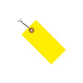 Tyvek Shipping Tags, Pre Wired, #5, 4-3/4"L x 2-3/8"W, Yellow, 100/Pack