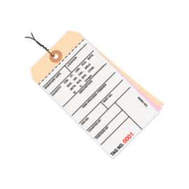 Global Industrial 3 Part Carbonless Inv. Tag 7000-7499, Pre Wired#8 6-1/4"L x 3-1/8"W, 500/Pk