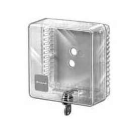 Honeywell Small Universal Thermostat Guard Clear Cover Clear Base Opaque Wallplate TG510A1001