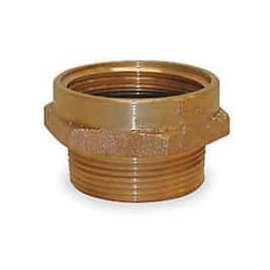 Fire Hose Female/Male Hose Nipple - 1-1/2 In. NH Female X 1-1/2 In. NPT Male - Brass