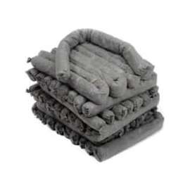 Universal Absorbent Socks, 4'L x 3"W, Gray, 30/Case