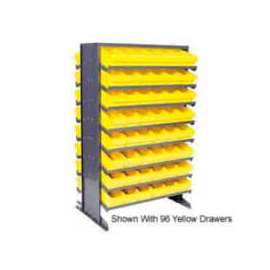 Quantum Storage Systems QPRD-801 Double Sided Rack 24"x36"x60" with 48 Red Euro Drawers