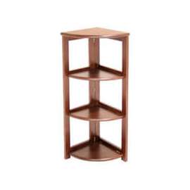 34x12 Corner Flip Flop Bookcase - Mocha Walnut