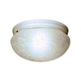 Satco 76-614 2 Light - 12" - Flush Mount - Large Alabaster Mushroom Textured White