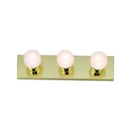 Satco 77-188 3 Light - 18" - Vanity - Strip Polished Brass