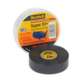3m Scotch Super 33+ Vinyl Electrical Tape, 3/4" X 76', Black